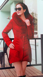 2015艾情羽秋冬新款韩版修身女式羽绒服半成品九成品222 含仿毛领