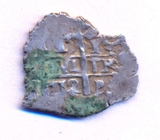 西班牙属玻利维亚1712年 1R 十字币 COB块币 切割币 打制币 银币