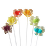 爱宝乐园水晶棒棒糖 韩国进口零食 6种口味 心形 蝴蝶 向日葵