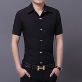 代购2016新款夏季luxpop ZARA男装衬衫短袖修身商务韩版青年衬衣
