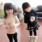 女童秋冬装韩版童装宝宝儿童加厚高领针织打底衫毛衣上衣巴拉巴拉