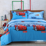 汽车总动员麦昆 卡通床品纯棉 单件床单被套枕套可组三四件套