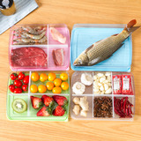 久梨沙长方形透明塑料保鲜盒密封冷藏盒冰箱果肉食物收纳盒储物盒