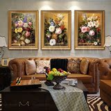 家居手绘油画欧式有框画古典花卉HA53酒店客厅餐厅玄关壁炉装饰画