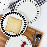 创意陶瓷西餐盘子 骨瓷早餐盘圆平盘菜盘 牛排盘甜点蛋糕盘子餐具