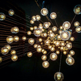 流星雨水晶球LED吊灯现代简约客厅餐厅楼梯灯北欧灯饰