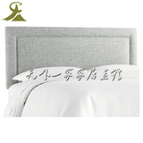 欧式软包布艺床头板 现代简约美式布艺靠背板 宾馆定制床头靠背版