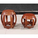 红木家具鼓凳非洲花梨木酸枝木圆凳仿古中式实木鼓凳换鞋凳直销