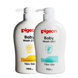 香港代购进口泰国pigeon贝亲婴儿童宝宝洗发水沐浴露二合一700ML