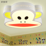 可爱大嘴猴儿童房吸顶灯卡通男女孩护眼卧室创意LED灯具亚克力