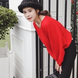 韩国短款套头毛衣罩衫宽松长袖针织衫女装外穿衣服保暖打底衫上衣