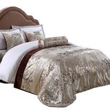 新品 夏季四件套床上用品欧式风格奢华烫花床盖三件套1.8m床2m床