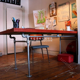 loft工业风酒吧椅咖啡厅桌椅子 复古铁艺实木餐桌椅 个性创意餐桌