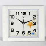正品北极星14英寸静音挂钟客厅创意简约钟表时尚方形现代卧室时钟