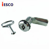 iESCO电器箱锁电箱锁开关柜门锁工业门锁一字角钥匙转舌锁芯30mm
