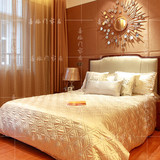 新中式床 后现代简约床 样板房家具别墅家用软包皮艺新古典欧式床