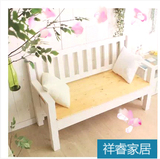 特价韩式田园白色长椅 沙发椅 阳台室外休闲椅 靠背椅 单人沙发椅