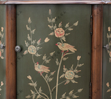 美式乡村彩绘玄关柜欧式实木客厅装饰小柜子田园手绘边柜门厅柜
