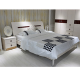 品牌卧室板式家具 现代7913气压低箱床储物床 烤漆1.8米双人大床