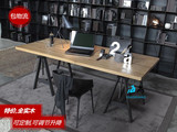 电脑桌子 实木写字 台式会议桌办公桌子书桌简约现代双人升降家用