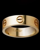 美国代购正品 Cartier/卡地亚 LOVE系列时尚黄18K金无钻戒指