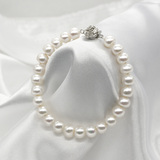 珠宝首饰 8-9mm天然淡水珍珠手链女款 正品极强光无瑕 包邮送妈妈