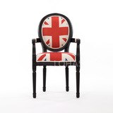 LOHAS 美式乡村高档餐椅实木新古典复古椅子艺术化妆椅扶手餐椅