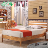 实木儿童床 1.2米1.5米小床男孩 卧室高箱单人床女孩 创意小孩床