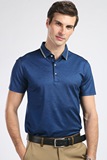 2016夏季新款长袖蓝色 品牌短袖针织速干春夏 男人蚕丝大码男T恤