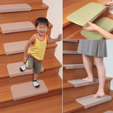 包邮日本进口欧式楼梯垫免胶自吸实木楼梯踏步垫自粘脚垫地垫防滑