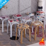 意椅子特价加厚软面钢筋凳子塑料圆凳餐桌凳皮革家用铁凳子时尚创