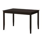 IKEA 宜家代购 拉罕姆 桌子, 餐桌 黑褐色/木色 118x74 cm