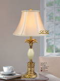 台灯 铜压铸卧室床头欧式美式云石客厅书房奢华高档大气创意装饰