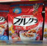 日本代购 卡乐比/Calbee 水果颗粒谷物果仁营养麦片 冲饮干吃麦片