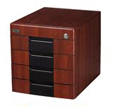 促销抽屉式带锁木质文件柜家用储物柜桌面收纳柜办公用品