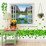 创意墙贴卧室温馨客厅风景3d立体感贴画房间餐厅墙壁装饰仿真窗户