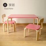 出口环保实木儿童桌椅套装组合幼儿园桌子椅子靠背学习桌书桌