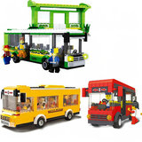 乐高拼装积木城市公共汽车大巴士双层客车校车儿童益智玩具礼物
