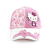 Hello Kitty儿童帽子可调太阳帽儿童蝴蝶结KT猫棒球猫女童帽1636