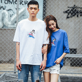 服饰情侣装夏装韩版修身短袖恤男女纯色学生夏季新款T恤青春流行