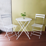阳台桌椅户外休闲组合茶几三件套现代简约室内外折叠椅子铁艺特价