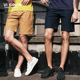 viishow2016夏装新款短裤 欧美时尚简约休闲短裤男 深色五分裤潮