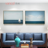 梵格现代简约风景画客厅装饰画帆船海景餐厅壁画玄关挂画背景墙画