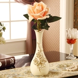 小花瓶陶瓷器摆件现代简约创意家居欧式装饰品时尚客厅干花鲜花器