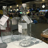 免代购费考肯附塞瓶子, 透明玻璃水瓶酒瓶密封瓶 特价9.9宜家代购