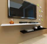 烤漆一字板 卧室简易电视柜自由组合机顶盒架子背景墙搁板置物架