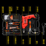 隆轲五金工具套装 电动电钻工具家用木工工具箱电工维修组合套装