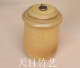 竹子茶叶罐 茶叶筒 外贸茶叶罐 碳化竹筒 内置竹炭包密封茶叶桶