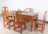 茶桌椅组合实木仿古 南榆木中式明清古典家具功夫茶桌1.5米茶台