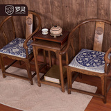 罗灵 青花瓷中式坐垫 复古餐厅餐椅垫 明清古典红木沙发椅垫 加厚